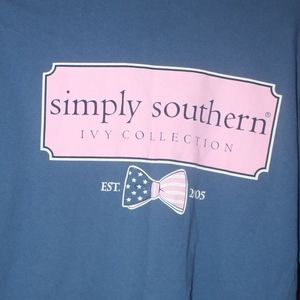 Periwinkle Simply Southern Short Sleeve Shirt L